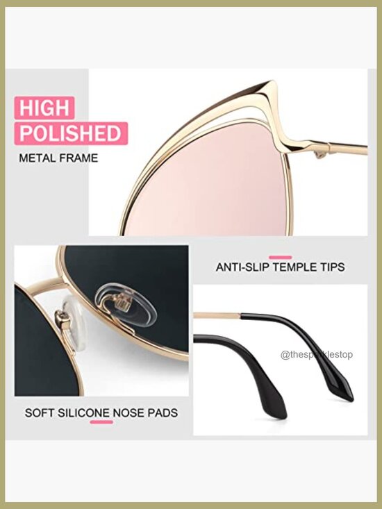 Metal Frame Polarized Cat Eye Sunglasses UV400 Protection main image 4